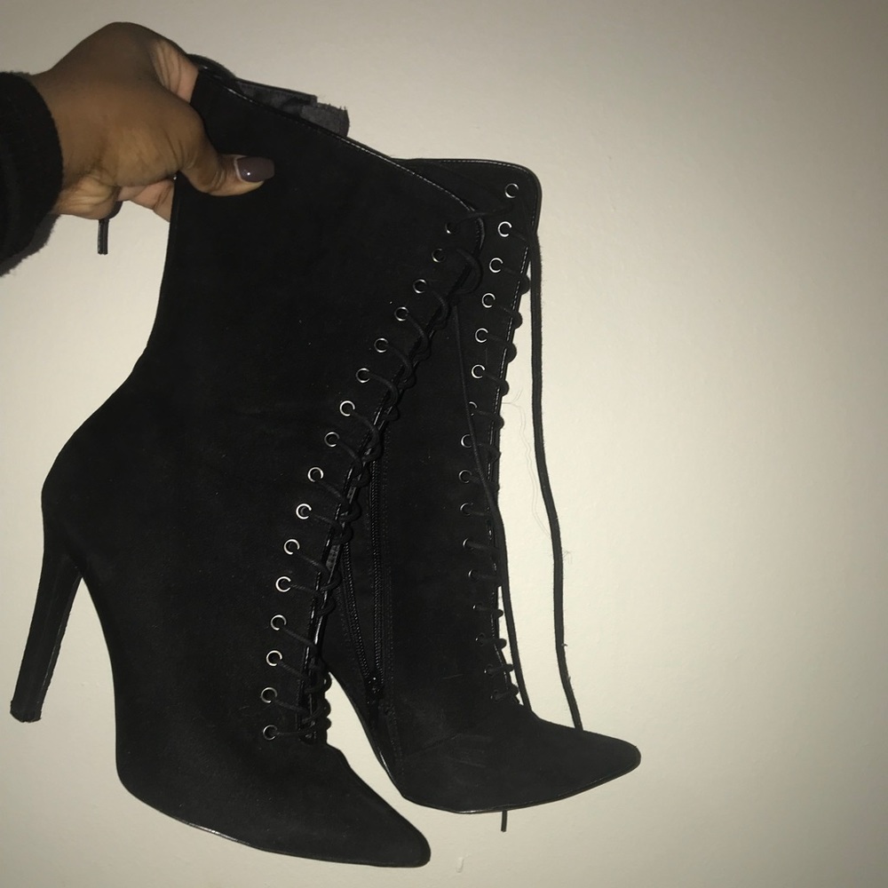 Black fashion nova booties